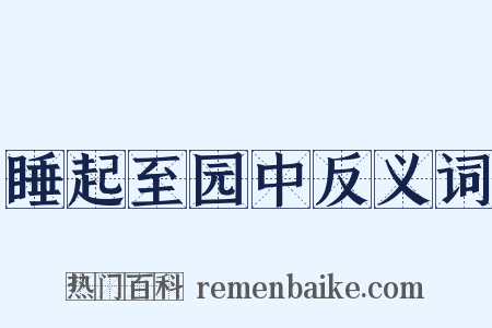 睡起至园中反义词是什么意思的图片